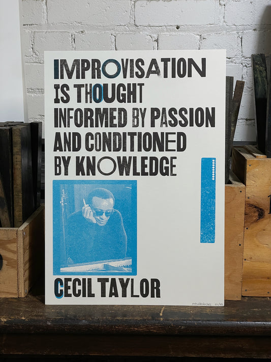 Improvisation Is / letterpress print